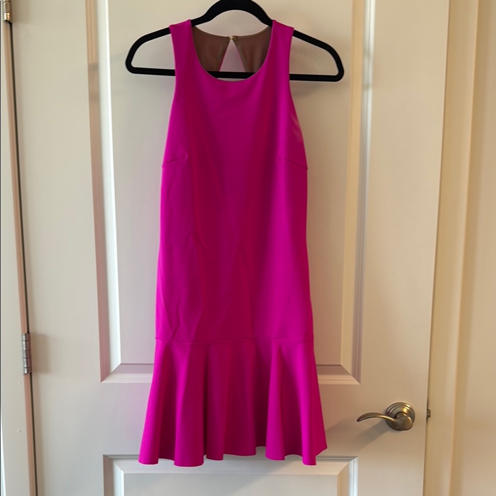 Trina Turk Pink Sheath Mini Dress High Neck Cocktail